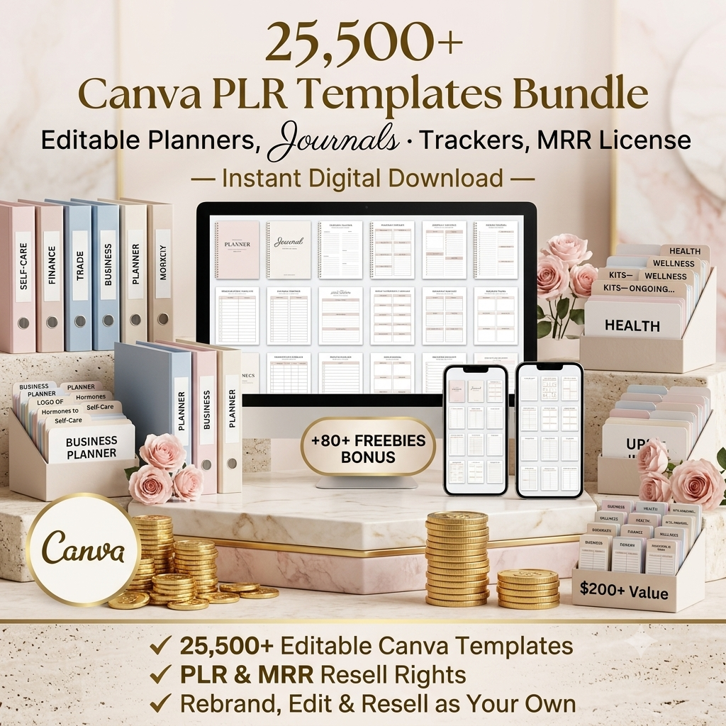 25.500+ Canva PLR Templates Bundle With Resell Rights Included