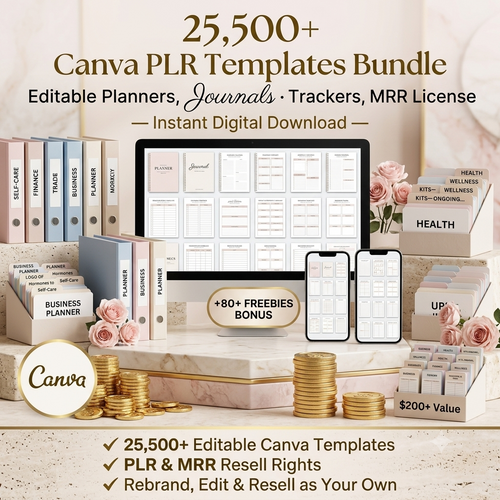 25.500+ Canva PLR Templates Bundle With Resell Rights Included