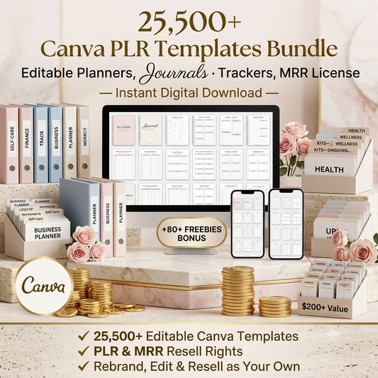 25.500+ Canva PLR Templates Bundle With Resell Rights Included